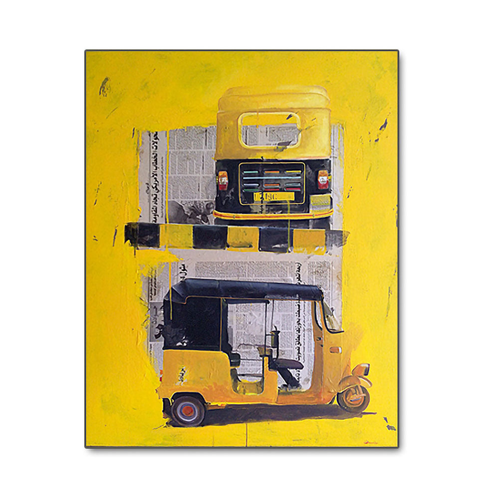Rickshaw jaune
